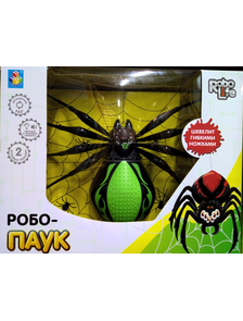 Игрушка интерактивный Робо-паук черно-зеленый 1Toy Т16714