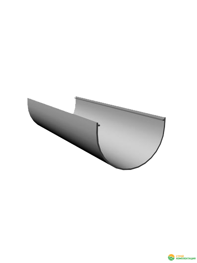 Желоб водосточный Docke Standard, Ø120, L=3000 мм, цвет: Белый