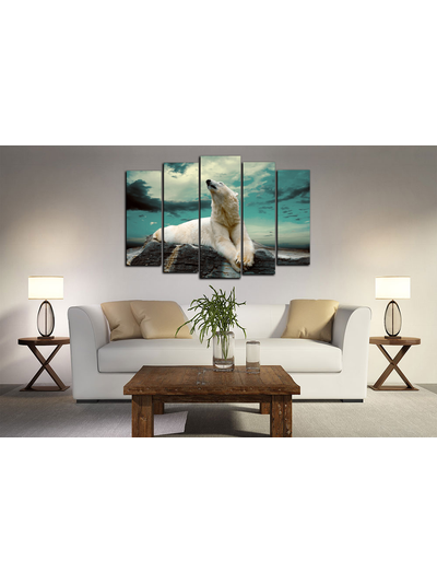 Модульная картина &quot;Белый медведь&quot;