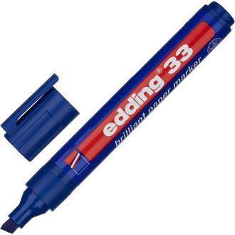 Маркер пигментный EDDING E-33/003, синий, 1,5-3мм, скошенный наконечник