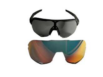 Очки 100%, реплика, в черной оправе с 2-мя сменными линзами в футляре