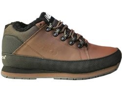 New Balance 754 Brown Black Кожаные с мехом