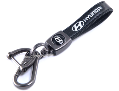 Премиум кожаный брелок с логотипом HYUNDAI