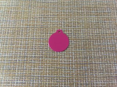 Подвеска кулон круг 32x32мм алюминий сиреневый