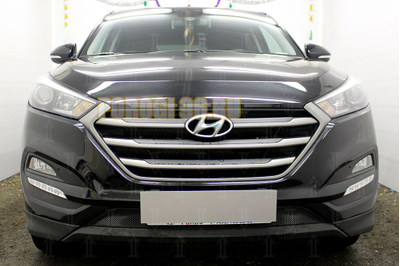 Защита радиатора Hyundai Tucson 2015-2018 black низ