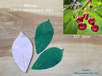 Молд «Лист черешни #2» (ELF_decor)