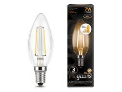 Gauss LED Filament Candle B60 Step Dimmable 7w 827/840 E14