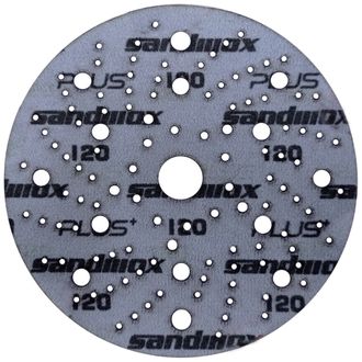 Круг шлифовальный диск Sandwox 328 LC PURPLE, диаметр 150 мм, на липучке, зерно P80, Multi Hole