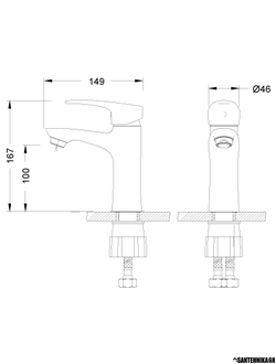 Смеситель для умывальника монолитный Lemark LINARA LM0406C