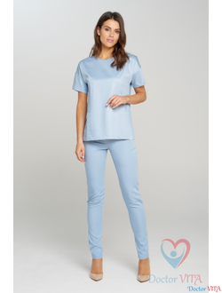 БЛУЗА МЕДИЦИНСКАЯ DR.SUPER "Sky" голубая