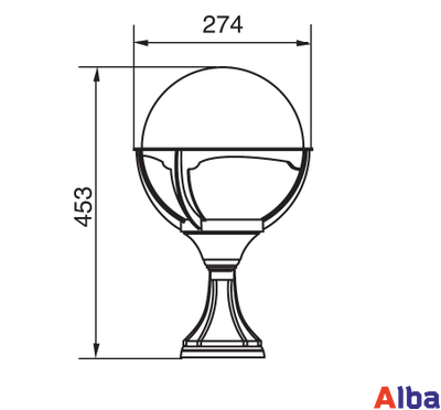 Ландшафтный парковый светильник GENOVA 88104 Bl