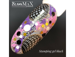 Stamping gel black, гель для стемпинга черный