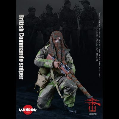 ТРЕСНУЛ УГОЛОК - Британский коммандо-снайпер времен Второй Мировой - КОЛЛЕКЦИОННАЯ ФИГУРКА 1/6 WWII British Commando Sniper 1944 (UD9018) - UJINDOU
