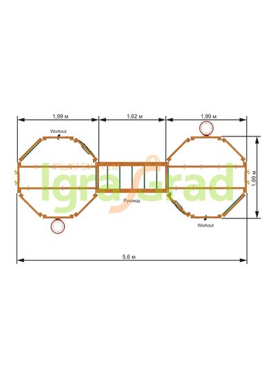 Спортивный комплекс IgraGrad "WorkOut Double"