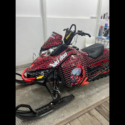 Наклейки на снегоход SKI DOO summit T3 2013-2015 #3738 Череп в огне