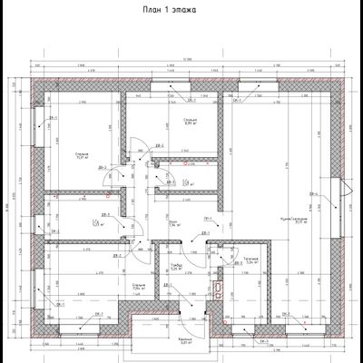 Одноэтажный дом с тремя спальнями 90м² (S96)