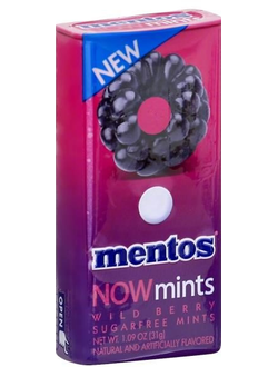 Драже Mentos NOW mints wild berry 31 гр (12 шт)