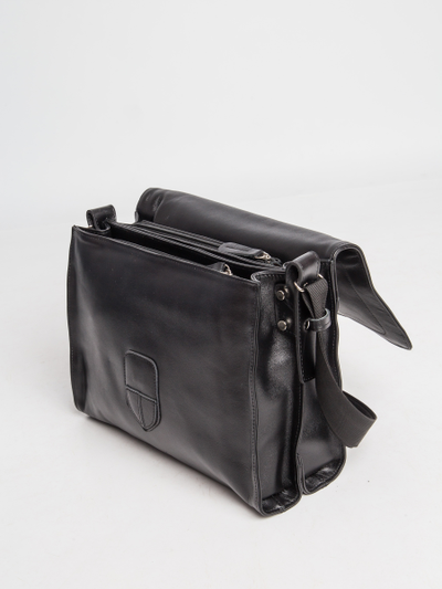 Кожаная сумка через плечо Albano black (арт. 5006-01)