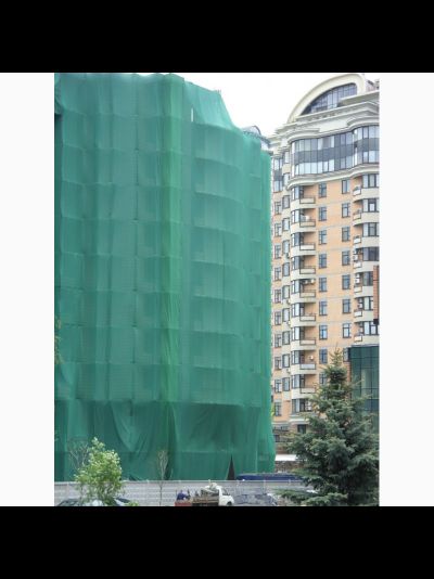 Сетка фасадная 3м*50м 80 г/м2 - для теплиц, для забора, для растений, от солнца, для огорода, для навеса, для строительных лесов (темно-зеленая негорючая PRO)