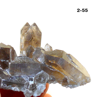 Раухтопаз натуральный (микро-друза) Казахстан №2-55: 24,1г - 55*27*28мм