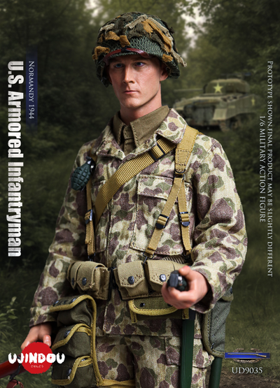Американский пехотинец в Нормандии - Коллекционная ФИГУРКА 1/6 U.S. Armored Infantryman Normandy 1944 (UD9035) - UJINDOU