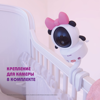 Моторизированная Wi-Fi Видеоняня Ramili Baby RV700CPANDA Пандочка, Малышарики, с креплением. 2K , с DVR