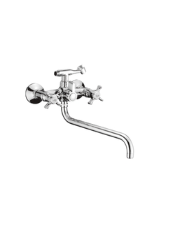 Cмеситель для ванны и душа,с двумя рукоятками, Латунь, Хром, Accoona A7170