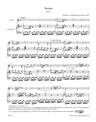 Mozart 4 Sonatas for Violin and Piano (Early Sonatas I, KV 6-9)