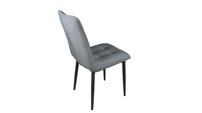 Стул ФРЕДО Черный муар/Микровелюр BRENDY Grey
