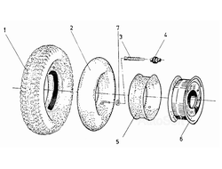 Колесо 18х7-8 6013.7.00.00.00