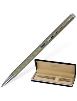 Ручка подарочная шариковая GALANT "Stiletto Chrome", тонкий корпус, серебристый, хромированные детали, пишущий узел 0,7 мм, синяя, 140528