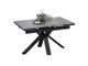 Стол обеденный Дерби Тип 1 Черный муар/Керамика матовая серый мрамор