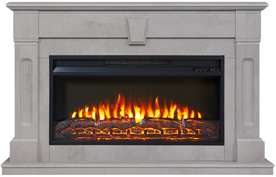 Линейный электрокамин Kellie WT с очагом Flash 36