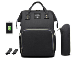 СУМКА-РЮКЗАК ДЛЯ МАМЫ LEQUEEN С USB (черный)