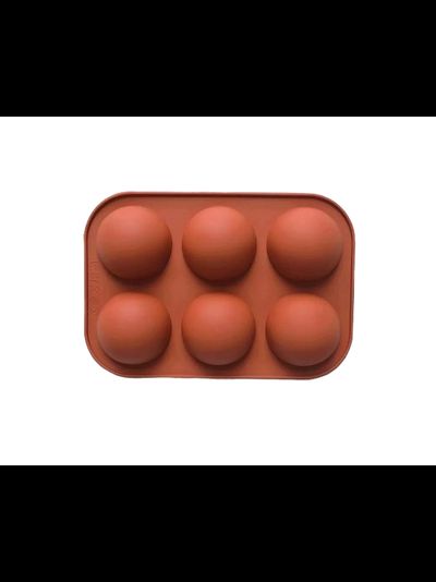 Силиконовая форма полусфера d-5,25 см, 6 ячеек купить в Калининграде