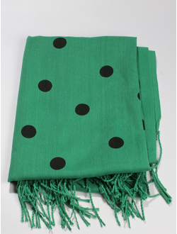 Палантин "Горохи "зеленый