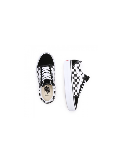 Vans Old Skool Platform Checkerboard Black