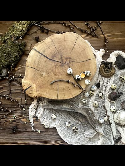 спил дуба для подачи блюд