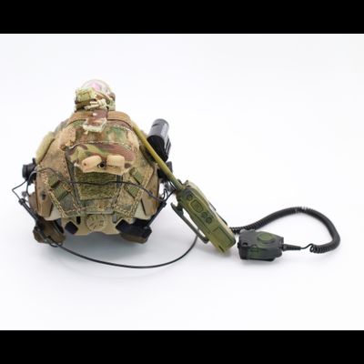 Шлем Fast с ПНВ, наушниками и радиостанцией в масштабе 1/6 (78097) - Damtoys