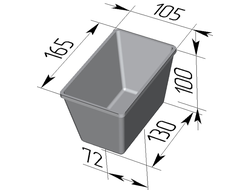 Хлебная форма Л11Б (165 х 105 х 100 мм)