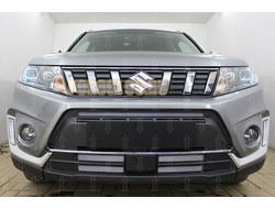 Защита радиатора Suzuki Vitara 2018- (4 части) chrome низ