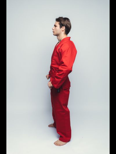 Кимоно для универсального боя UNIFIGHT BRAVEGARD Ascend красное