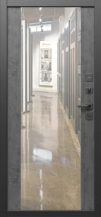 Зеркало темный бетон панель