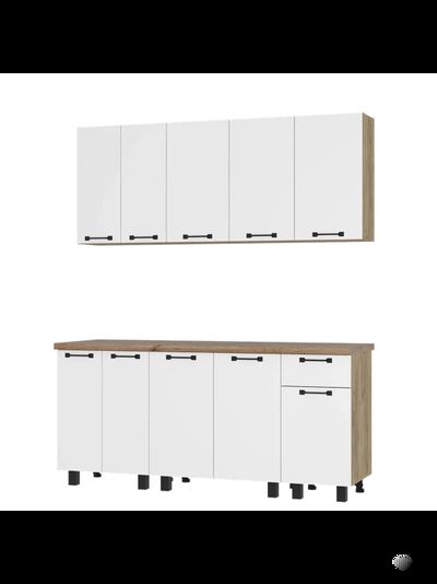 Тина 1,8 м  Кухонный гарнитур Крафт/Белый