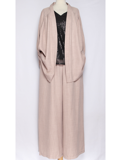 КОСТЮМ БРЮЧНЫЙ "ДВОЙКА ЖАКЕТ" бежевый р.48,50,52