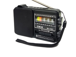 радиоприемник CMiK+Bluetooth+USB+SD+фонарик+аккумулятор "18650" MK- 153 BT