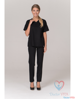 БЛУЗА МЕДИЦИНСКАЯ DR.SUPER "Sky" чёрная