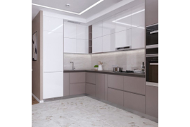 Кухня угловая, 1800*3400мм. Материал фасадов МДФ. Срок изготовления от 30 рабочих дней. Цена на момент изготовления 150000 руб