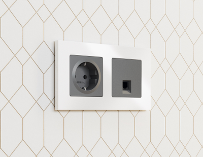 Рамки Белый глянец, коллекция QUBI_1