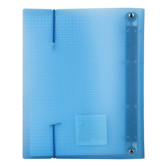 Тетрадь на кольцах А5 (175х220 мм), 120 л., пластиковая обложка, клетка, с фиксирующей резинкой, BRAUBERG, синяя, 403567